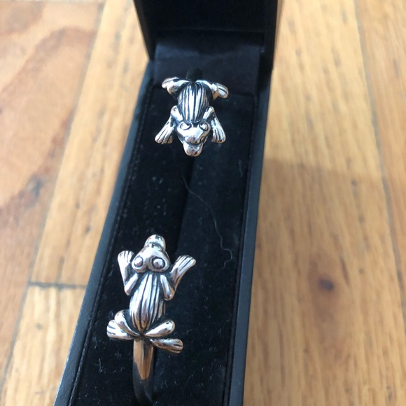 Double Frog Sterling Silver Bracelet - Picture 4 of 5